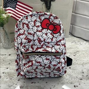 Hello Kitty White and Red Backpack
